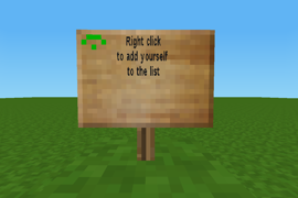 Newly created last login sign with no players listed