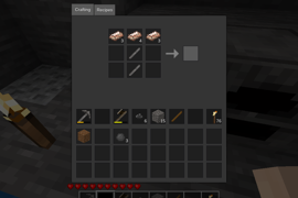 same input on inventory and crafter 1