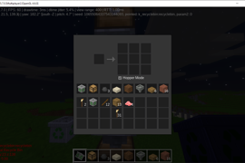 GUI with hopper mode checkbox (with hopper mod only)
