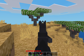 Has aiming down sights with rotation around the player's POV as well as rotation of the gun itself