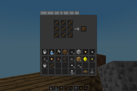 Crafting the stick grid needed for the sieve