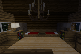 Screenshot of a bed room with two table lamps, one turned off.