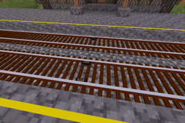 Horn tracks at a station in Mineclonia.