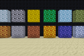 3×3 walls of various raw ore blocks