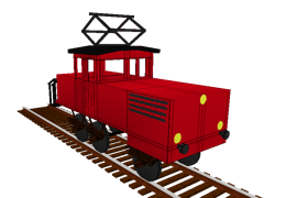 Screenshot of the DB 160 locomotive on a track on a transparent background