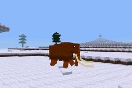 A woolly mammoth, Ice Age
