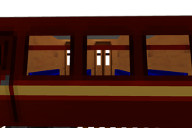 View into the windows of the compartment wagon