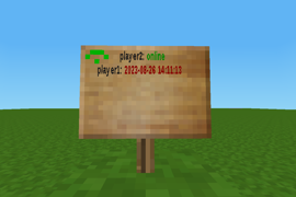 Last login signs with two players listed
