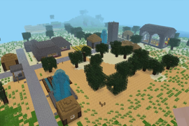 Village generated from houses built by Nore (no additional mods required)