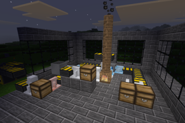 mining and furnace at night