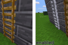 3D ladders effect (works only with default ladder texture or similar shaped ladder textures