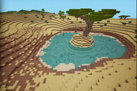 Acacia tree created with the mod