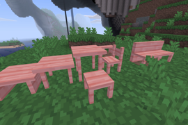Cherry Wood Furniture in Mineclone