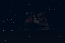 Your-Land minetest server logo recreated with fireworks.