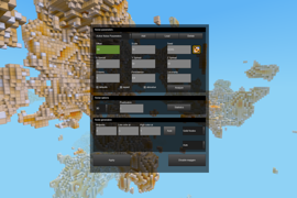 Noise editor window with nodes generated from 3D noise in the background