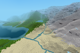 River system linking lakes (using biomegen)