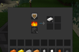 Smelting a Enhnced Wood Shield (from shields from 3d_armor)