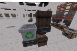 recycle bin used with hoppers in mineclonia