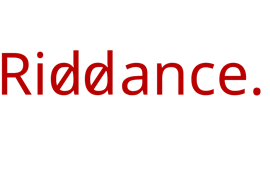 Riddance logo