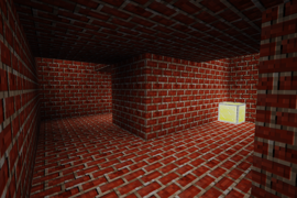 The inside of a 3D maze