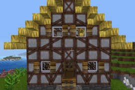 Example building using timber framed blocks