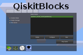 QiskitBlocks in Minetest menu