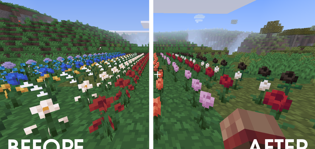 Mineclonia Random Flower Positions screenshot