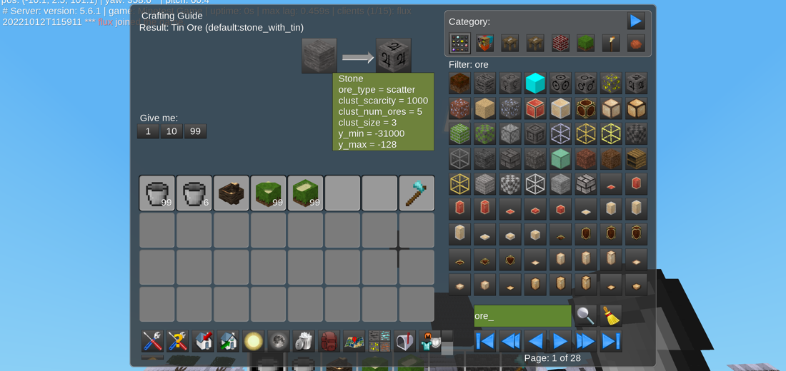 inventory ores screenshot