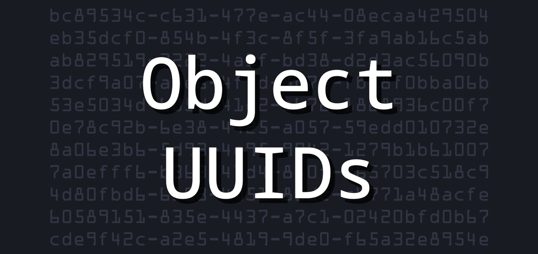 Object UUIDs screenshot