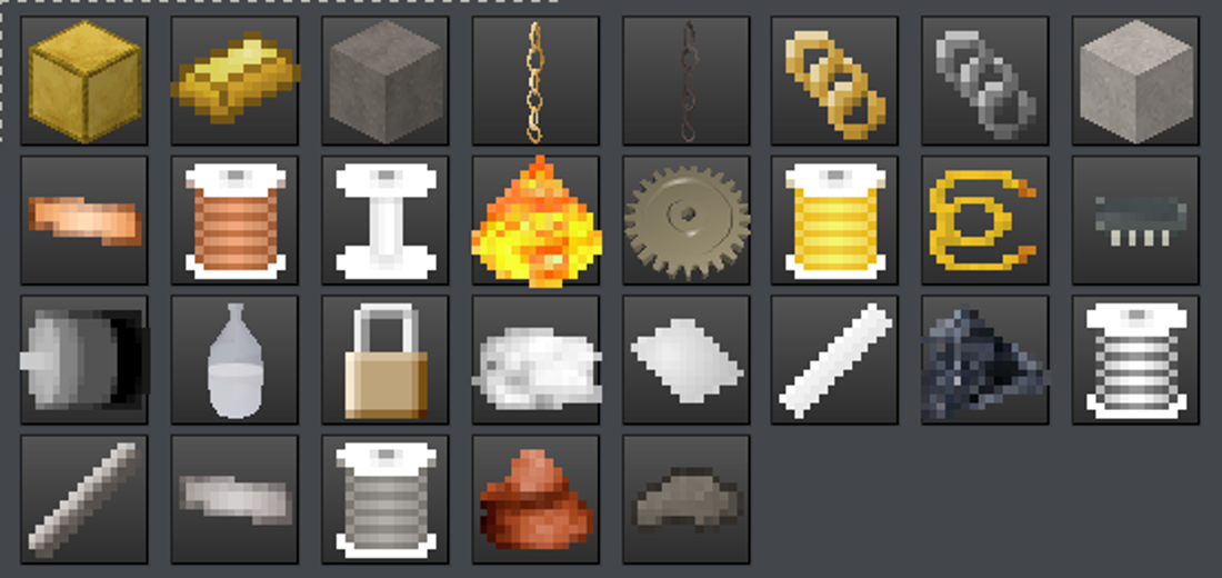 Basic Materials and items screenshot