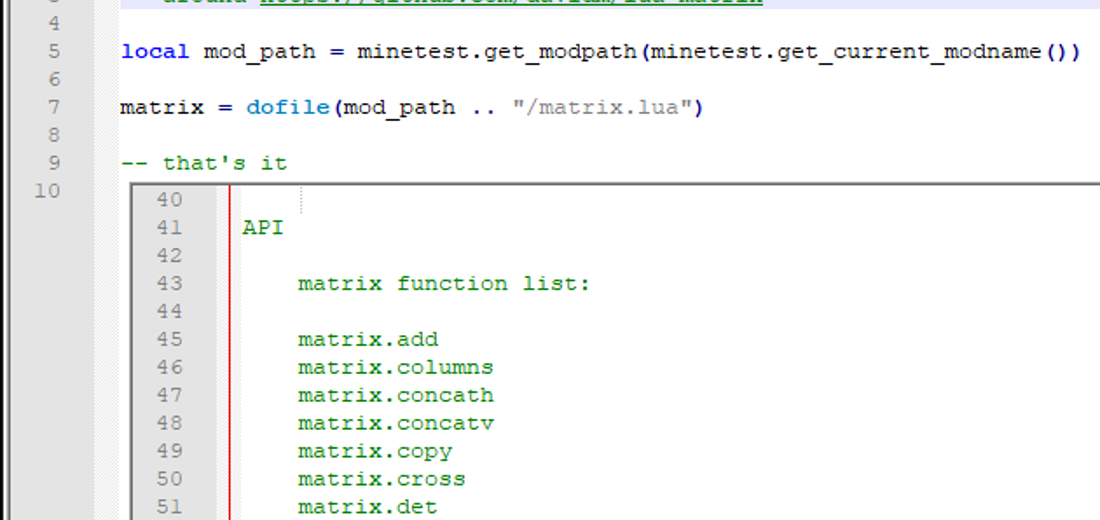 Matrix Math Library screenshot