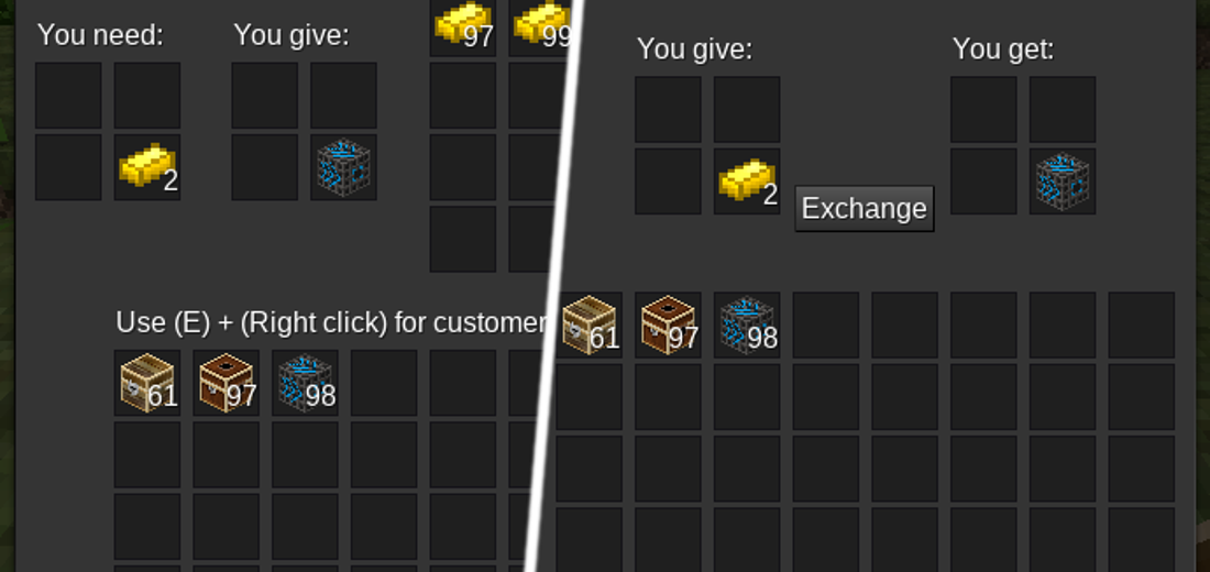 Item exchange shop screenshot