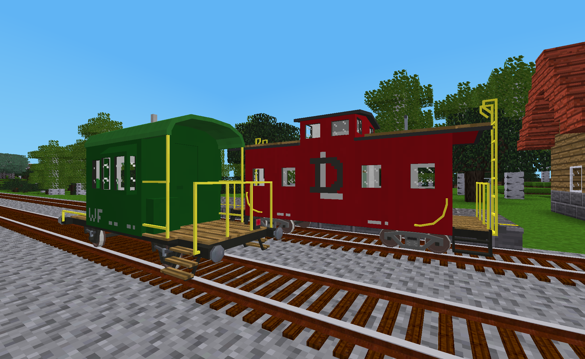 European Escort Wagon and Wooden Caboose with Cupola