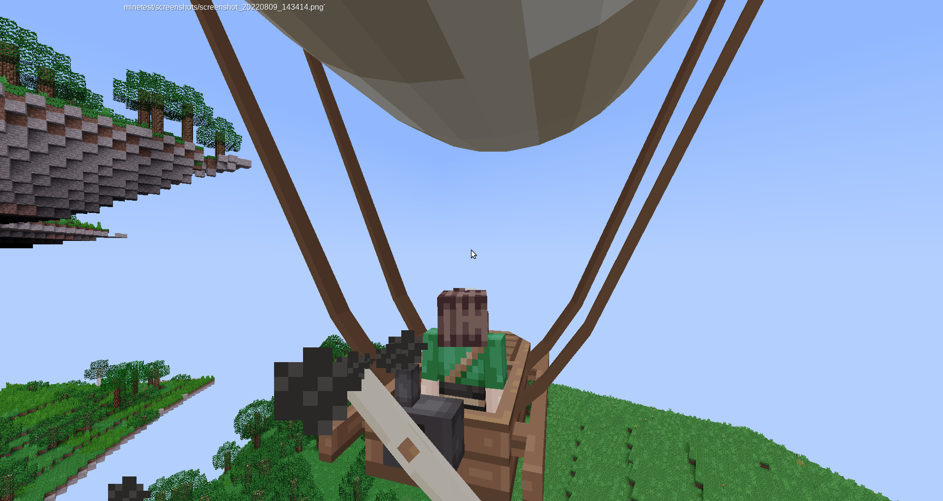 Riding the airship