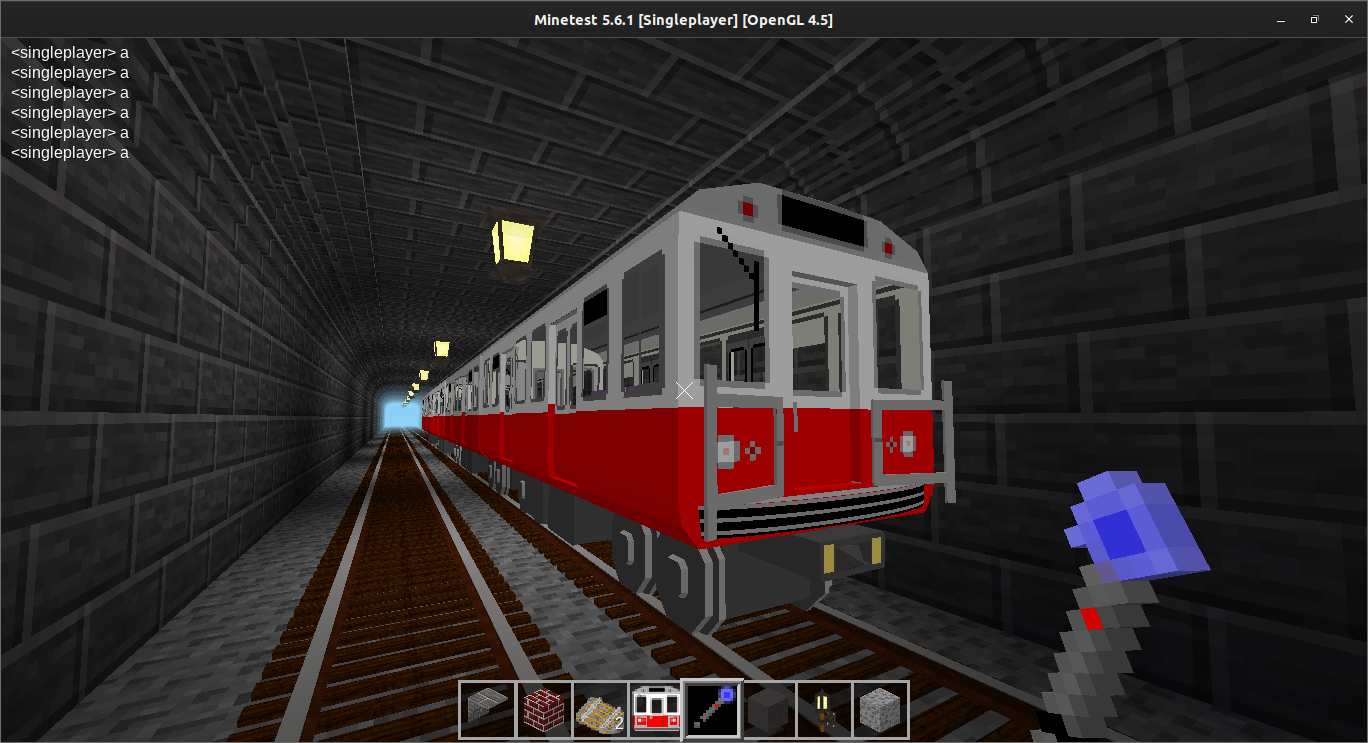 Red Subway Wagon in Tunnel